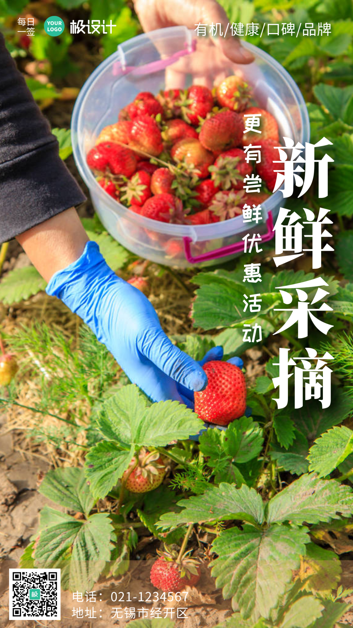 水果摄影图优惠手机海报