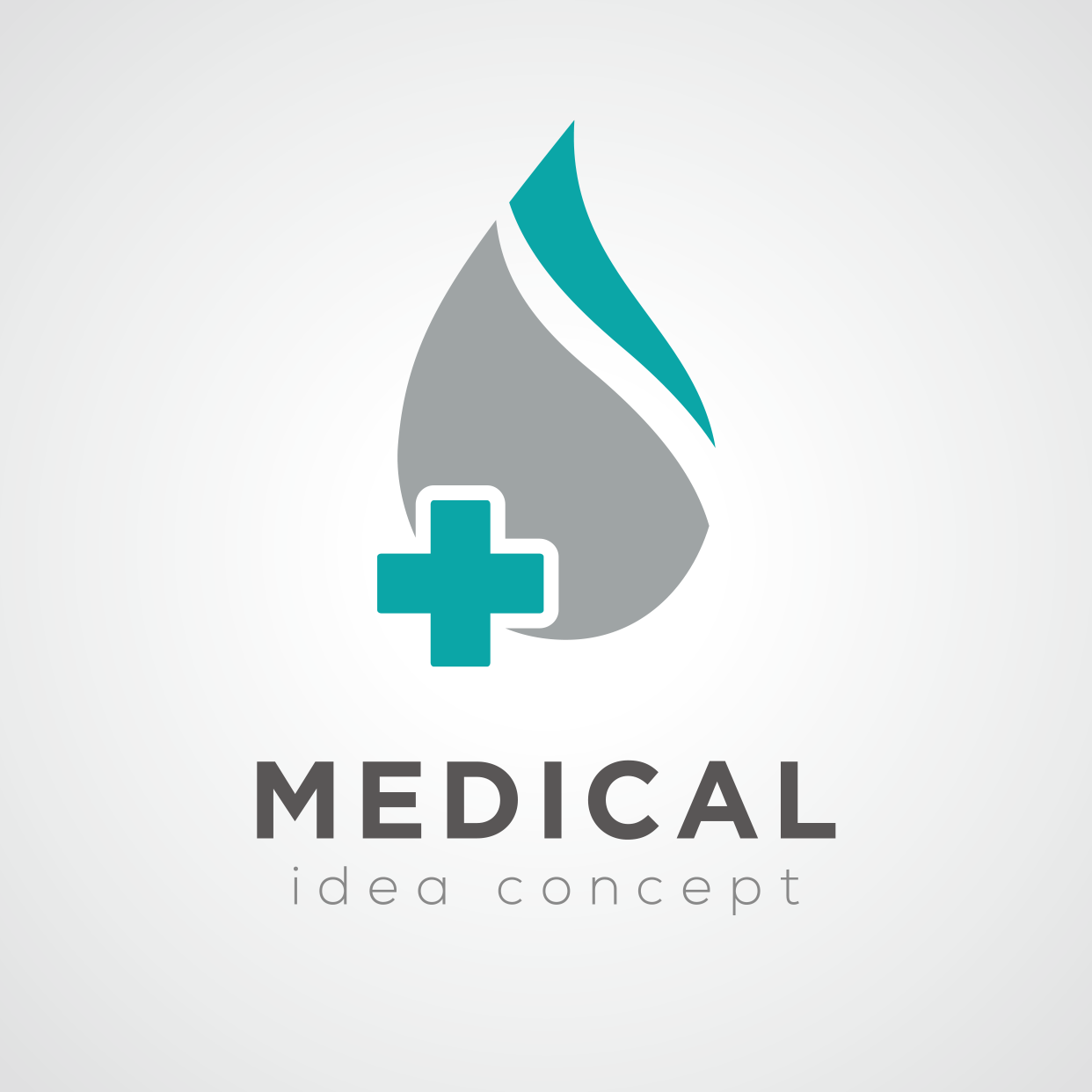 医疗水滴蓝灰logo