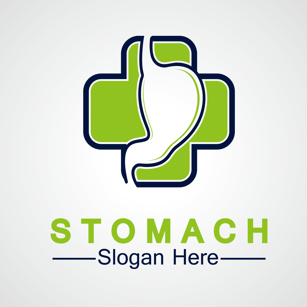 医疗绿色十字胃logo