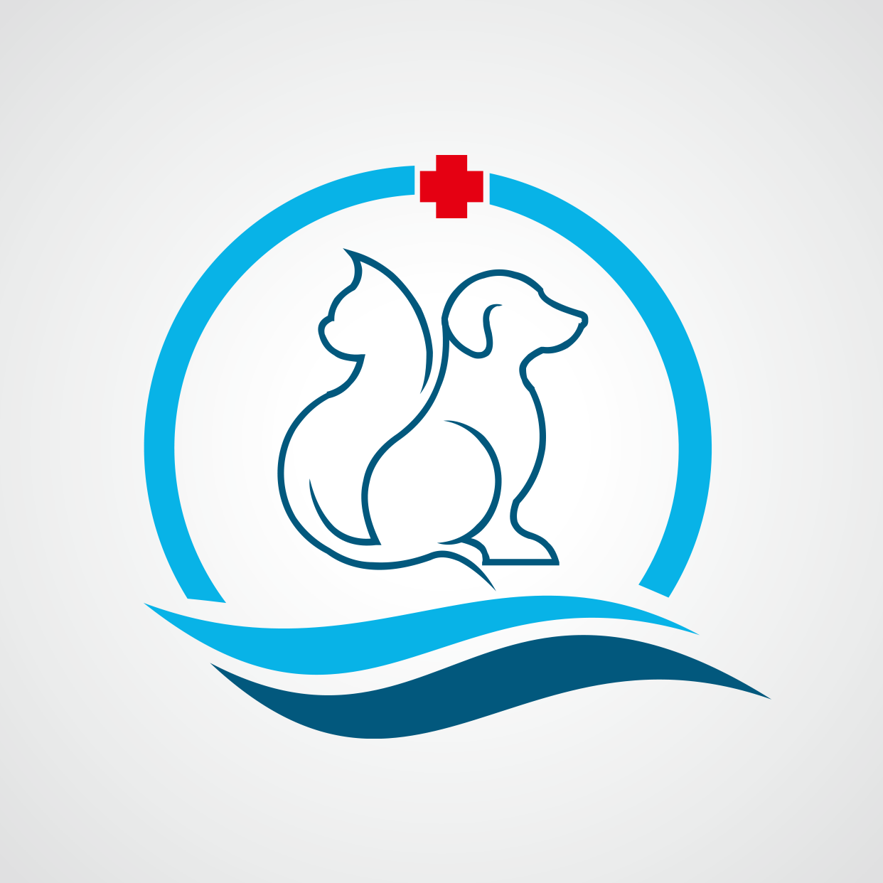 医疗蓝色圆形宠物logo