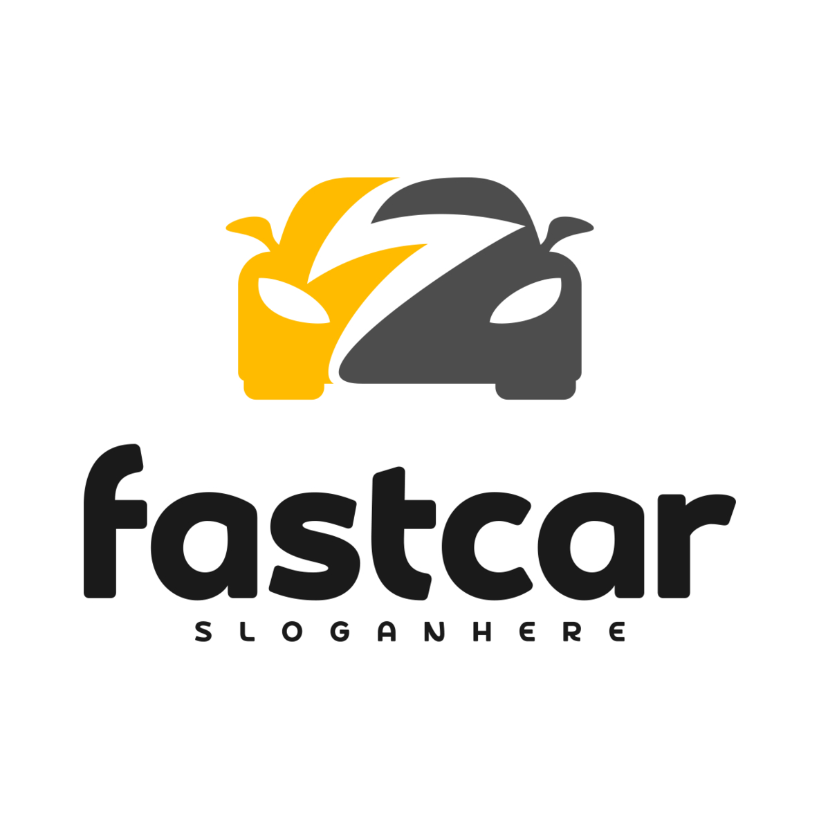汽车黄黑logo