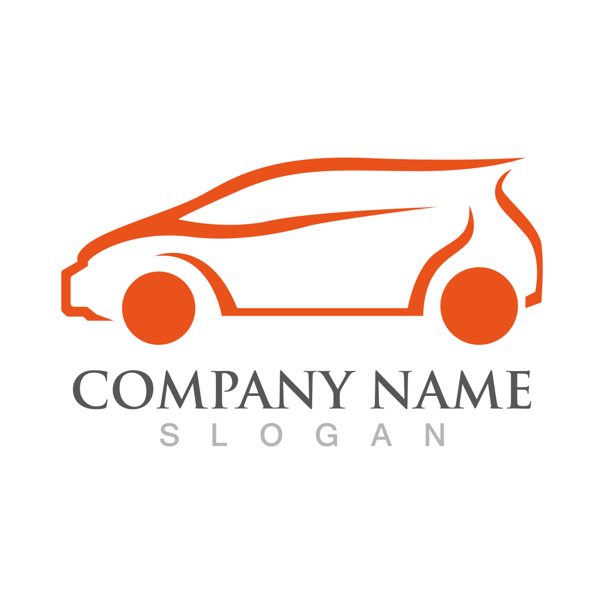 汽车橘色跑车logo