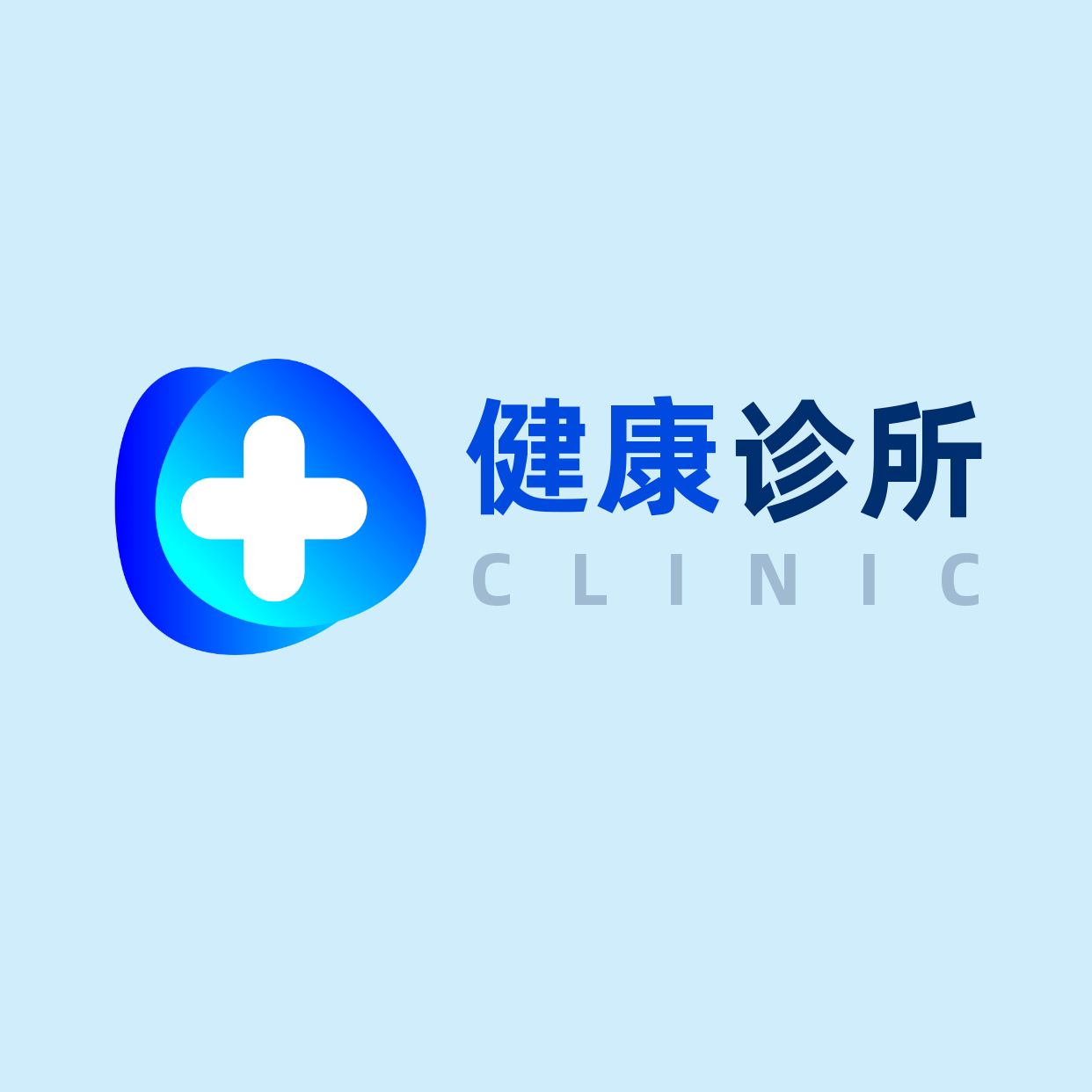 医疗蓝色三角形logo