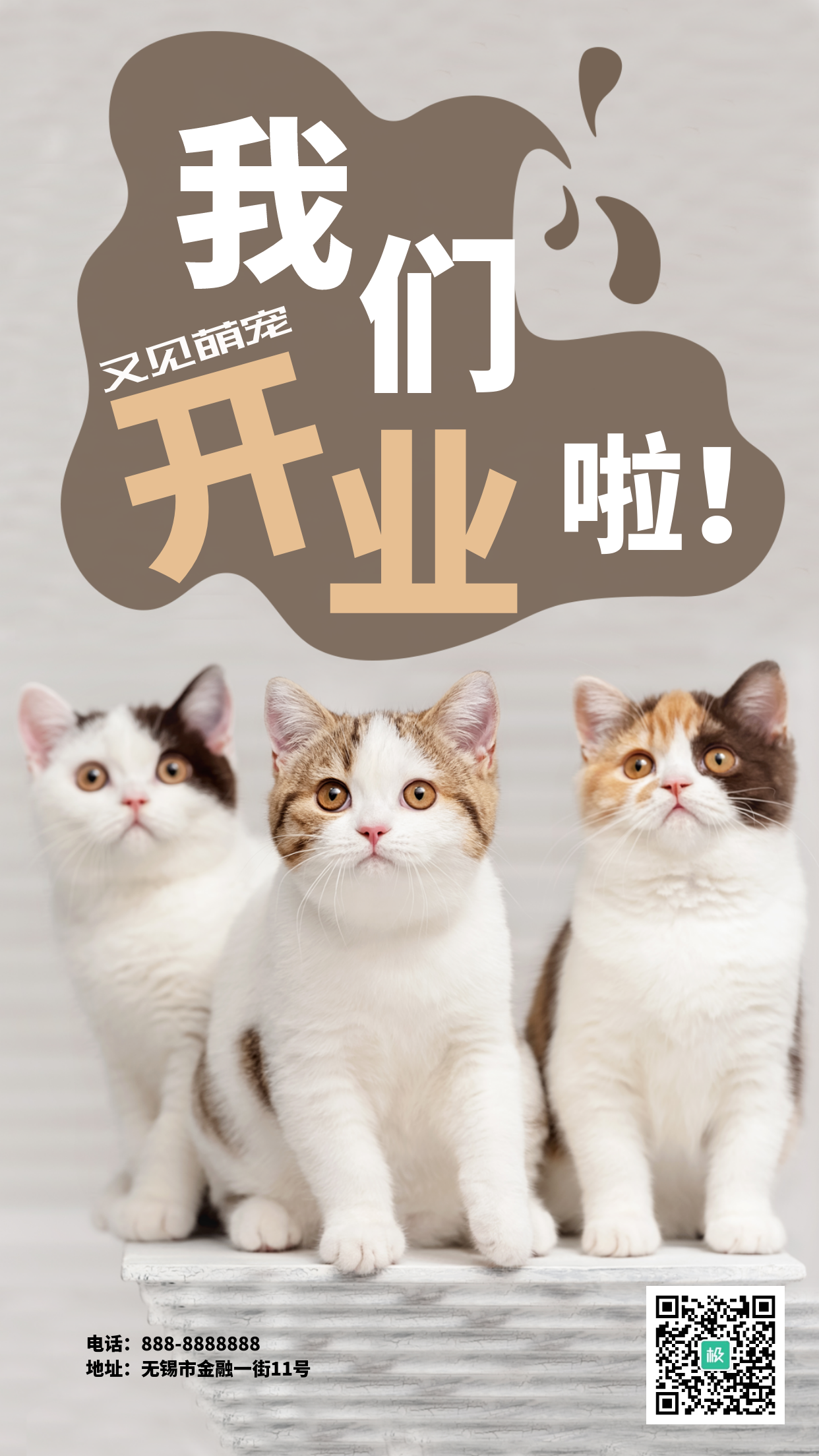 宠物猫商业活动营销推广海报