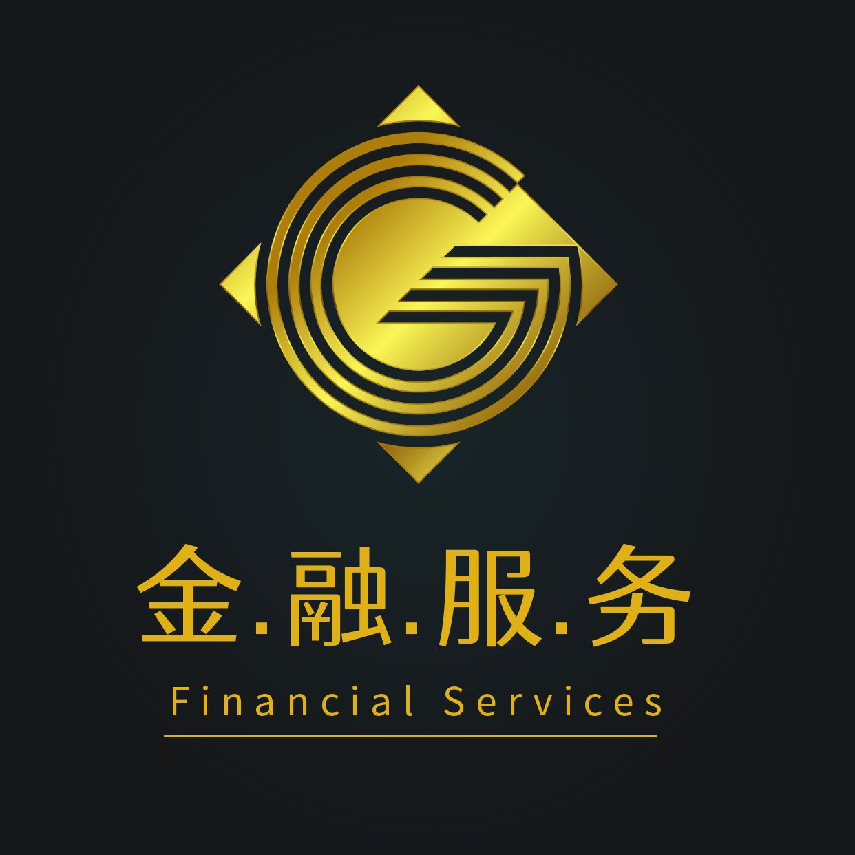 金融金色G造型logo