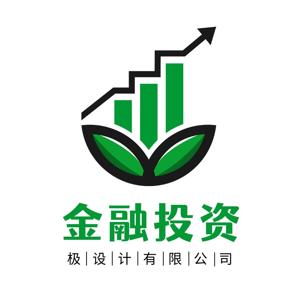 金融叶子箭头logo