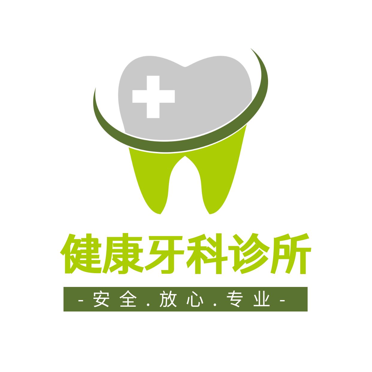 医疗灰绿牙logo