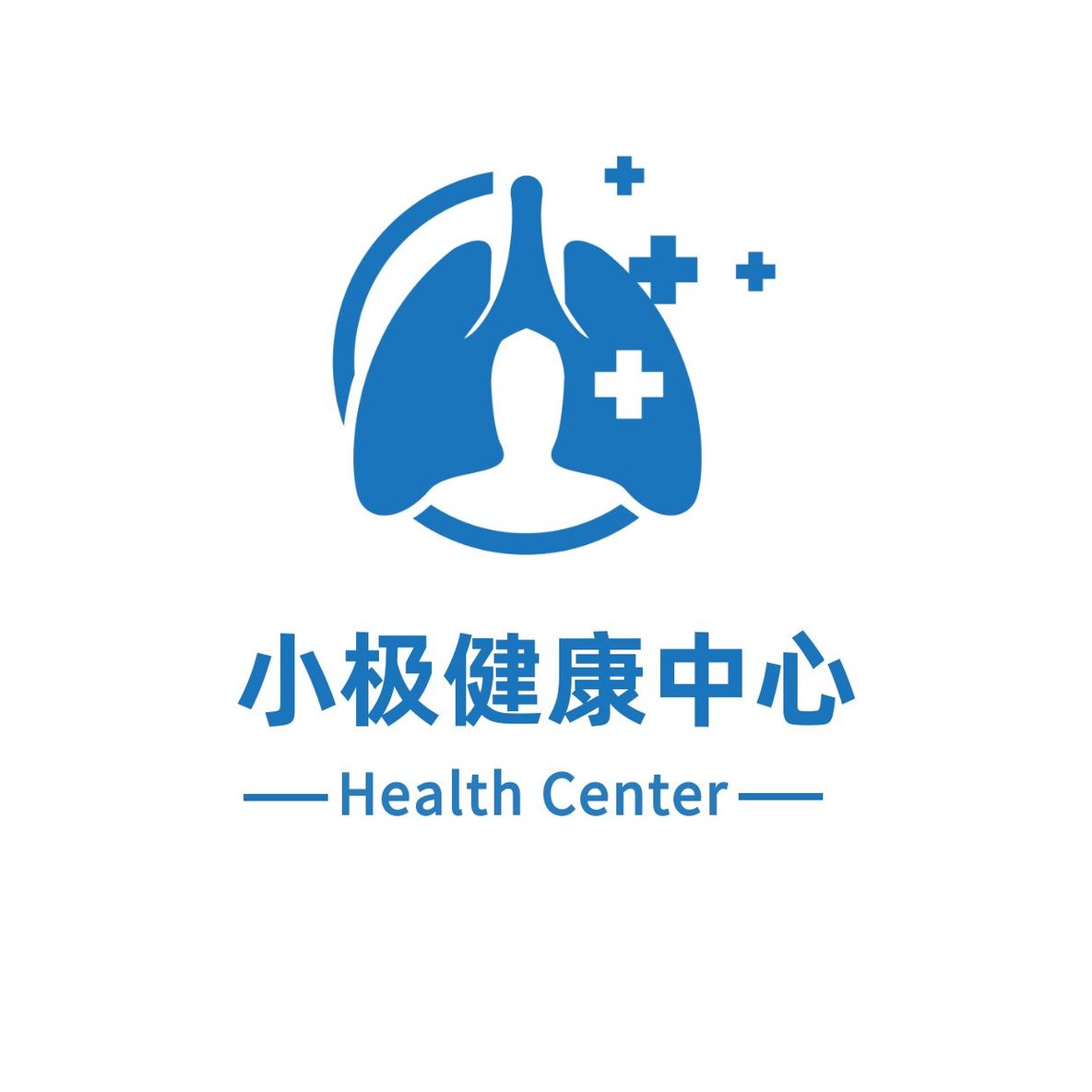医疗蓝色肺十字logo