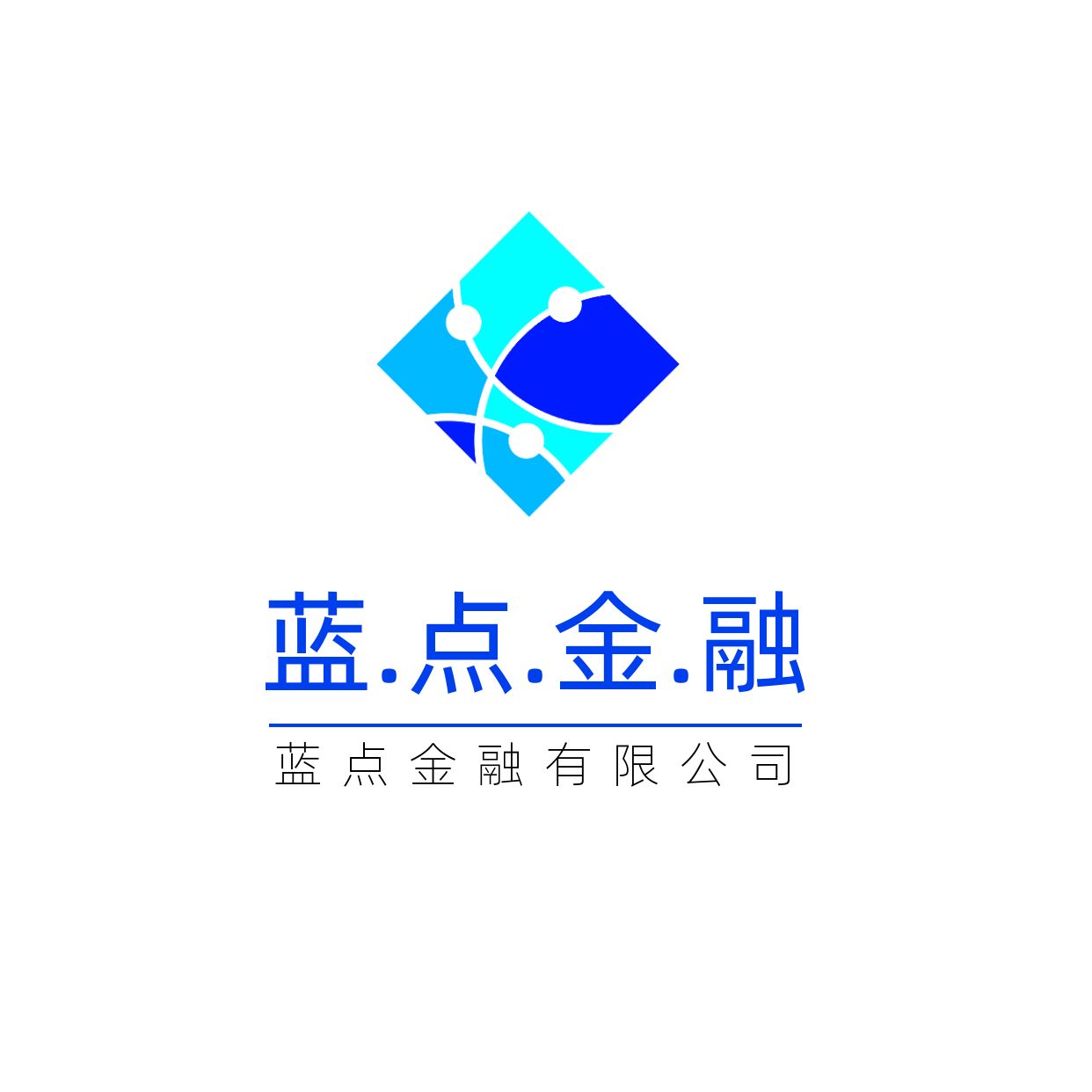 金融蓝色菱形logo