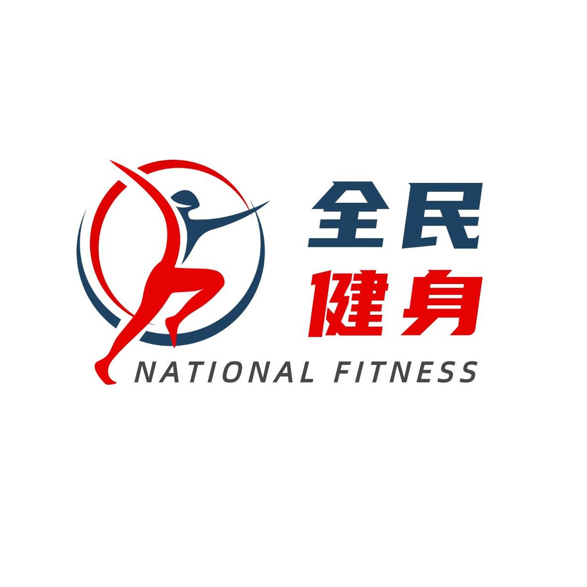 运动健身蓝红logo